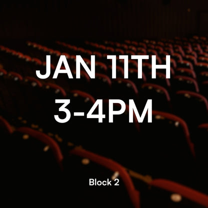 Block 2, Jan 11, 3-4PM