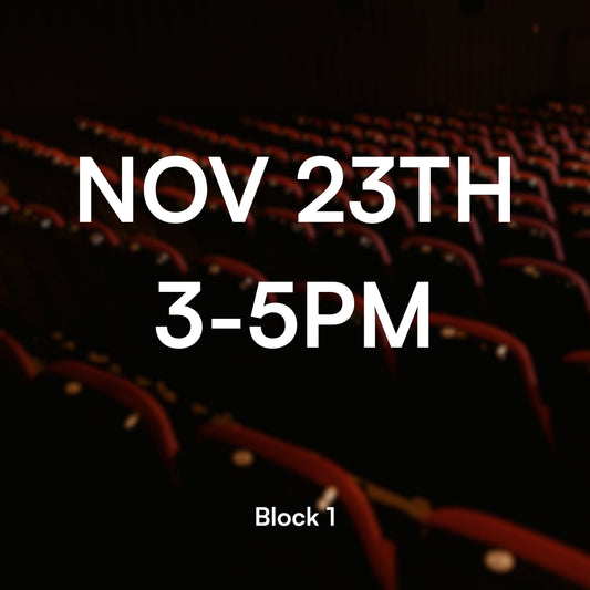 Block 1, Nov 23th, 3-4PM