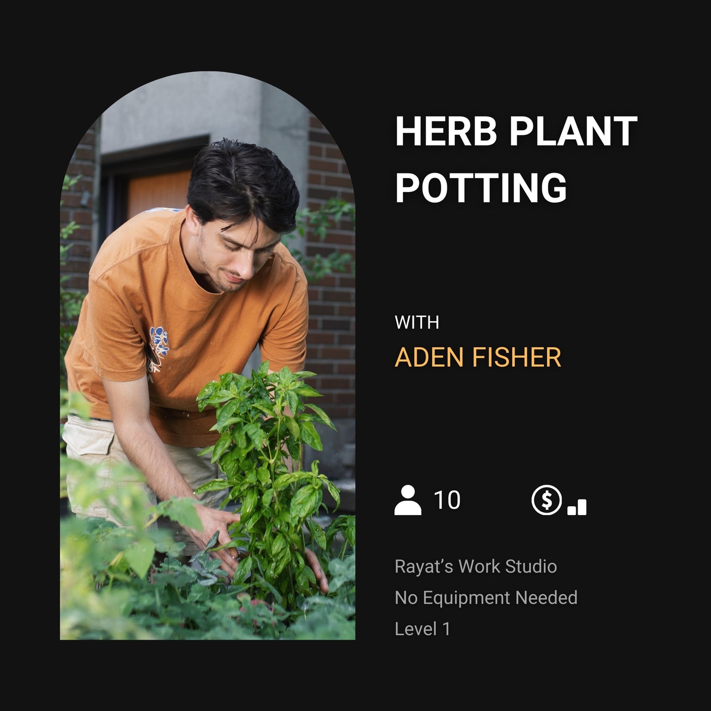 Herb Plant Potting with Aden Fisher